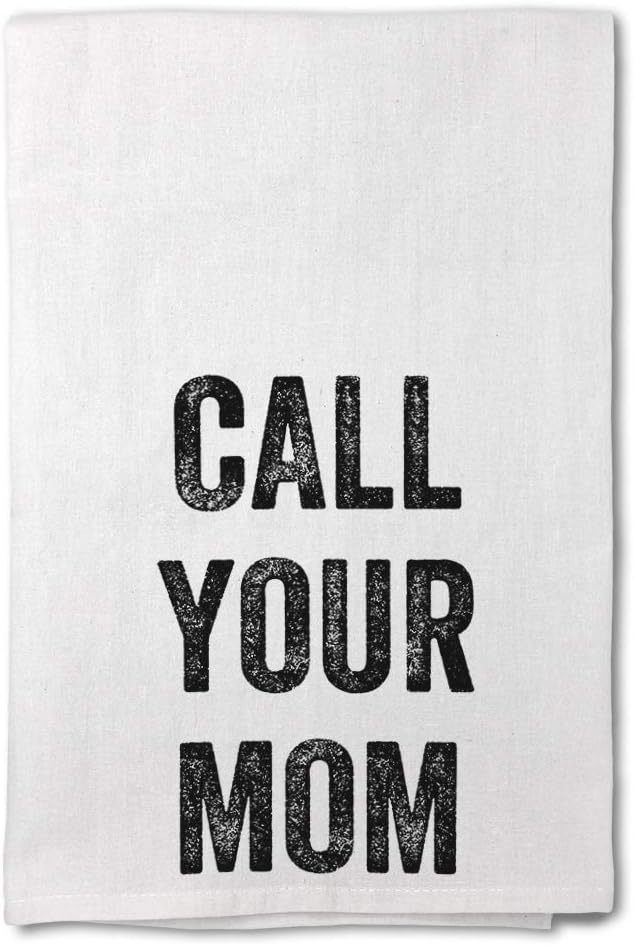 Style In Print Custom Decor Flour Kitchen Towels Call Your Mom Family & Friends Family & Friends Mom Cleaning Supplies Dish Towels Design Only