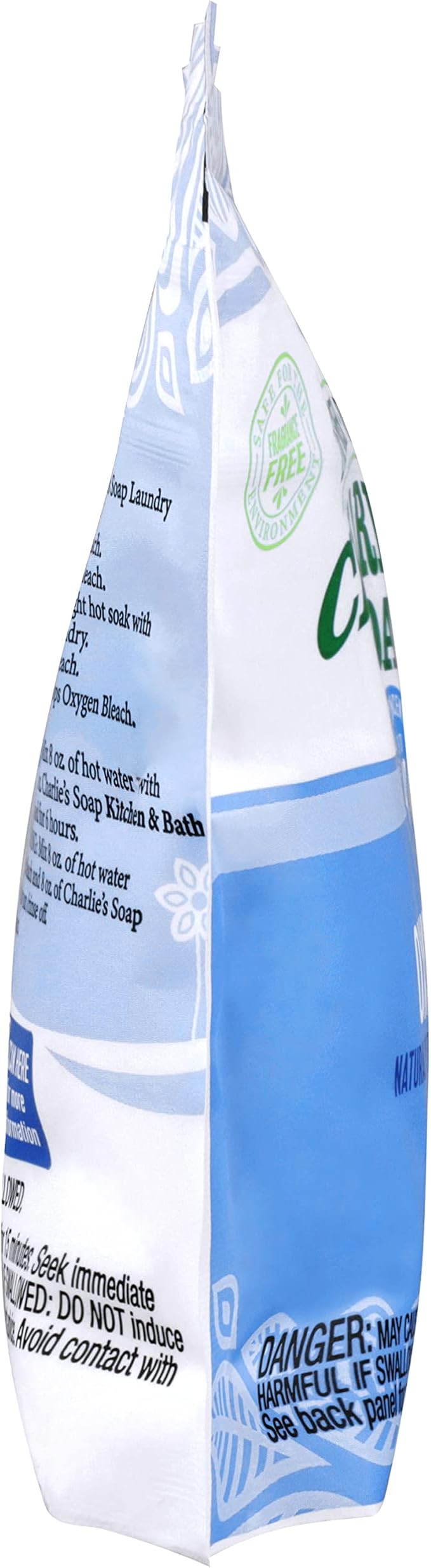 Charlie's Soap Oxygen Powered Bleach Powder, Color Safe For Clothes, Safe Bleach for White Clothes, An Unscented Fragrance Free Non Chlorine 1.3 lbs (2 Pack)