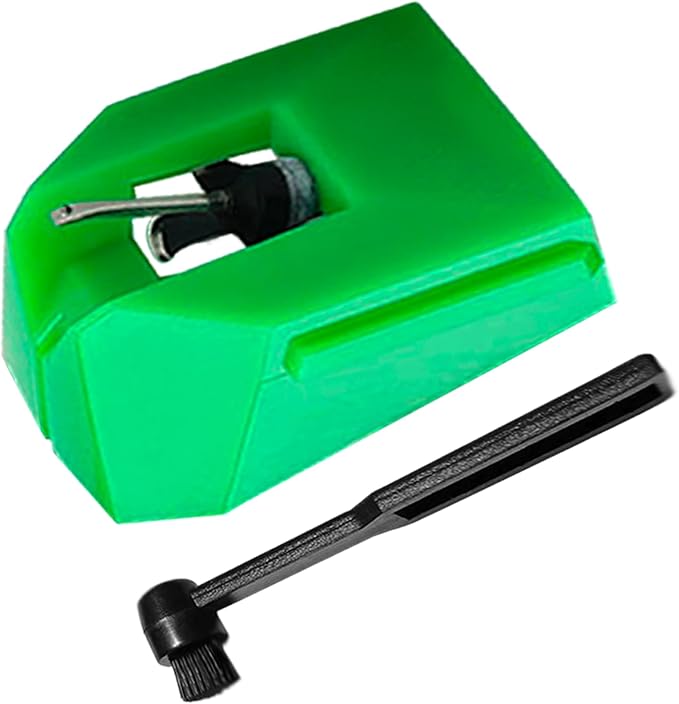 AT-VMN95E Record Needles Replacement with Anti-Static Cleaning Brush, Diamond Vinyl Turntable Stylus Needles Compatible with Audio-Technics AT-LP120X Series Vinyl Record Players