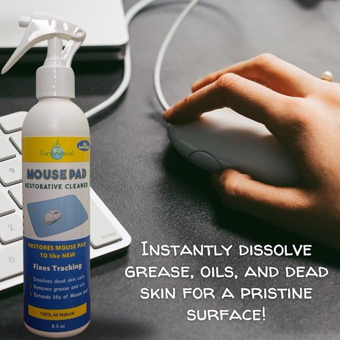 Mouse Pad Restorative Cleaner for Gaming & Work Mousepads, Restores Tracking, Fast-Drying Formula, 8 oz spray