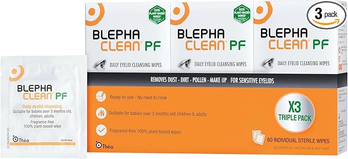 Blephaclean 60 Sterile Eyelid Wipes For Blepharitis Freepost