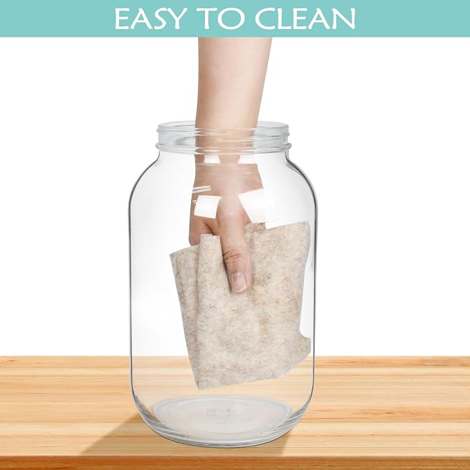 Artcome 2 Pack 1 Gallon Fermentation Jars with Airlocks & Lids - Transform Gallon Jar Into a Fermenter - Perfect for Pickles, Hard Kombucha, Beer, Wine, Cider - Gallon Lid with Econolock Airlock