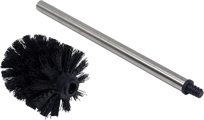 Casaphoria Stainless Steel Toilet Bowl Brush and Holder set for Deep Cleaning,Bowl Scrubber Brush with Lid for Bathroom,Deluxe Freestanding Toilet Brush and Plunger Combo