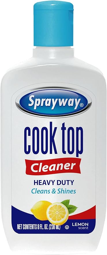 Sprayway Cook Top Cleaner, 8oz, Pack of 12 | Removes Grease, Grime & Stubborn Stains | Streak-Free Shine, Safe for Glass & Ceramic Cooktops | Easy-to-Use Formula