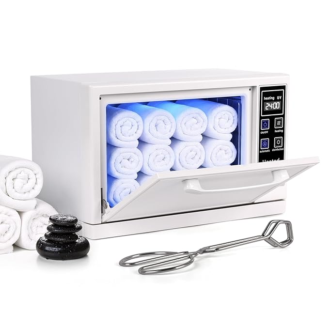 Hot Towel Warmer for Facials, 5.5L Compact Towel Warmers Spa with Digital Screen & Adjustable Time, Multi-Functional Hot Towel Cabinet for Salon, Esthetician and Home