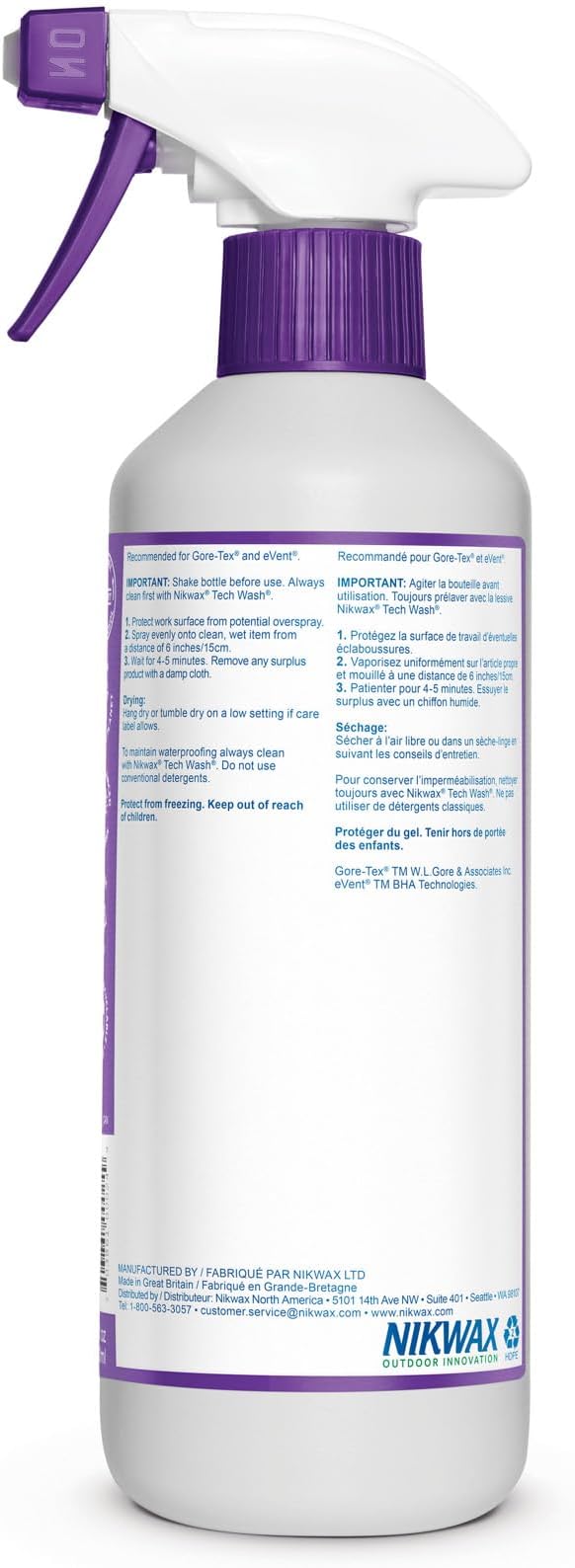 Nikwax TX.Direct Spray-On Waterproofing, 300ml, High Performance Waterproofing Renewal Treatment Restores DWR Water Repellency in Jackets, Outerwear, Rain, Ski and Snow Gear
