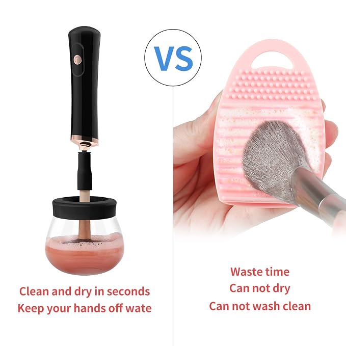 Senbowe Makeup Brush Cleaner and Large Cotton Floral Makeup Bag