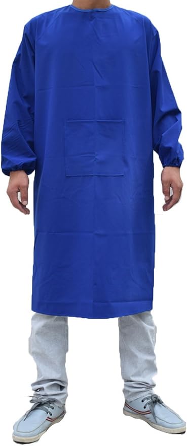Adults Long Sleeve Cooking Kitchen Apron Waterproof Artist Drawing Apron