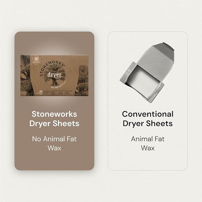 Grab Green Stoneworks Laundry Bundle, 50 Detergent Pods and 80 Dryer Sheets | Rose Petal Scent; Plant & Mineral-Based; Sustainable Dryer Sheets; No Harsh Chemicals; Fights Stains; Eliminates Odors