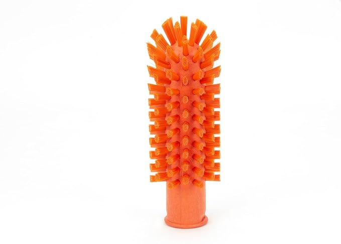 SPARTA Industrial Tank Brush Head Pipe Brush Head, Drain Brush with 3/4" Thread Hole (Handle Not Included) for Commercial Use, Plastic, 2 x 5.7 Inches, Orange (Pack of 6)