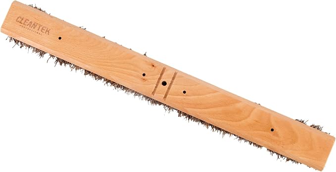 Restaurantware-BROOM HEAD ONLY: Clean Tek Professional 24-Inch Indoor Broom Head, 1 Heavy-Duty Push Cleaning Tool - Handle And Brace Sold Separately, Palmyra Bristles, Wooden, Outdoor Use