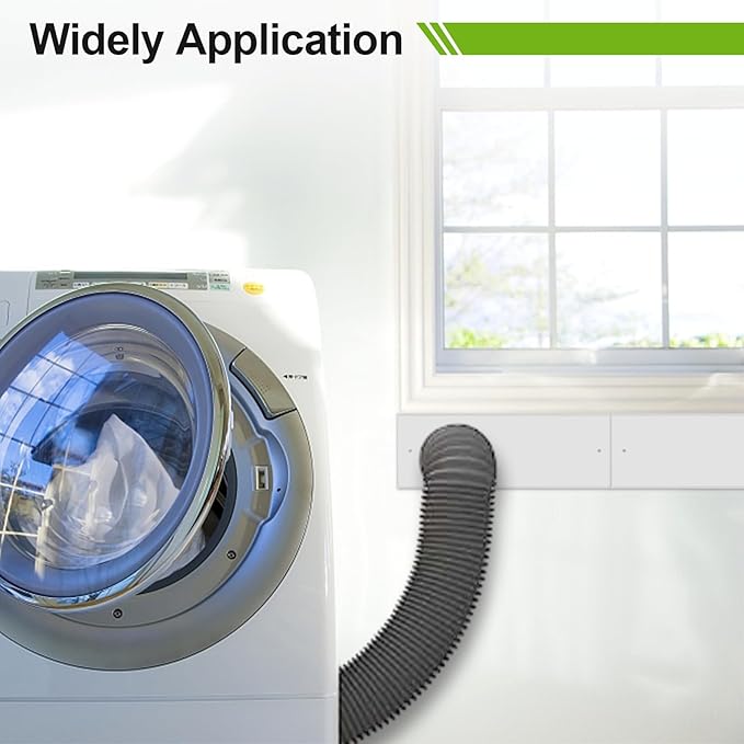 13 PCS Dry Vent Window Kit for Dryer Vent Hose with 4" Diameter, Adjustable Window Dryer Vent Panels with Adjustable Length Panels and Insulating Foam Seal Strip (Max Length 59 inch)