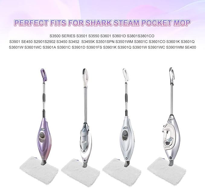 Shark Series Steam Mop Pads Replacment for Shark 3501 3973 S7000 Series Steam Pocket Mop and Shark Lift-Away Pro & Genius Pocket Steam Mop