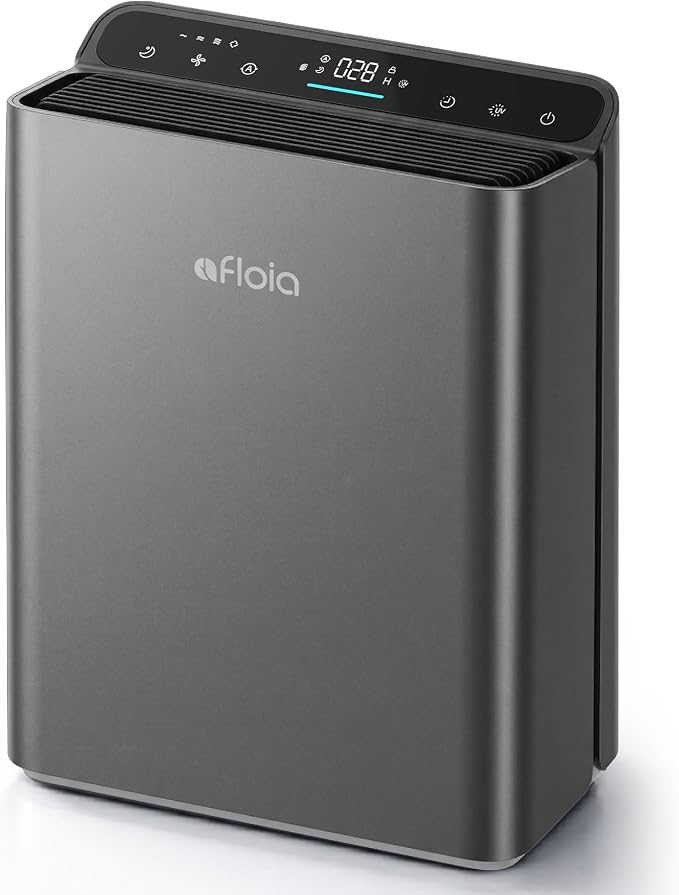 Afloia Air Purifier for Large Rooms Up to 2,000 Sq. Ft. with PM2.5 Display | Smart Auto Mode, 3-Stage Filter, Ideal for Bedrooms, Helps Capture Pet Dander, Pollen, Dust, And Smoke
