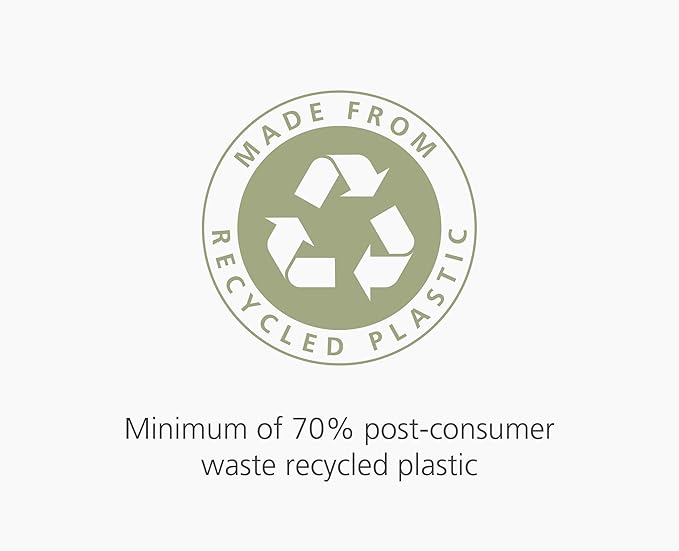 Joseph Joseph IW4 Eco Recycled plastic Kitchen Waste Trash Bags, Bin Liners With Tie Tape Drawstring Handles, Extra Strong – Pack of 20, Holds 50 Litres, Grey