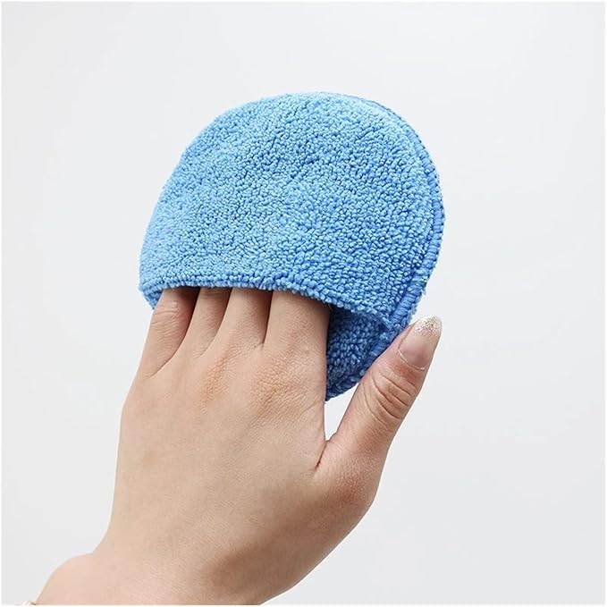 5 Inch Microfiber Wax Applicator Pad, Round Foam Sponges for Vehicle Detailing Motorcycle Daily Care(Grey 1pc)