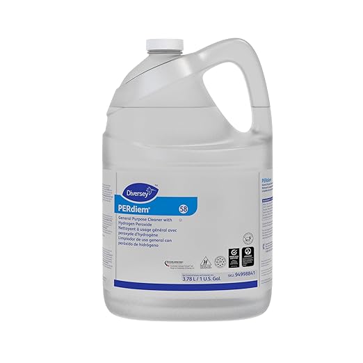 Diversey 94998841 PERdiem General Purpose Cleaner with Hydrogen Peroxide, for Floors, Bathrooms & Hard Surfaces, Liquid Concentrate, 1-Gallon
