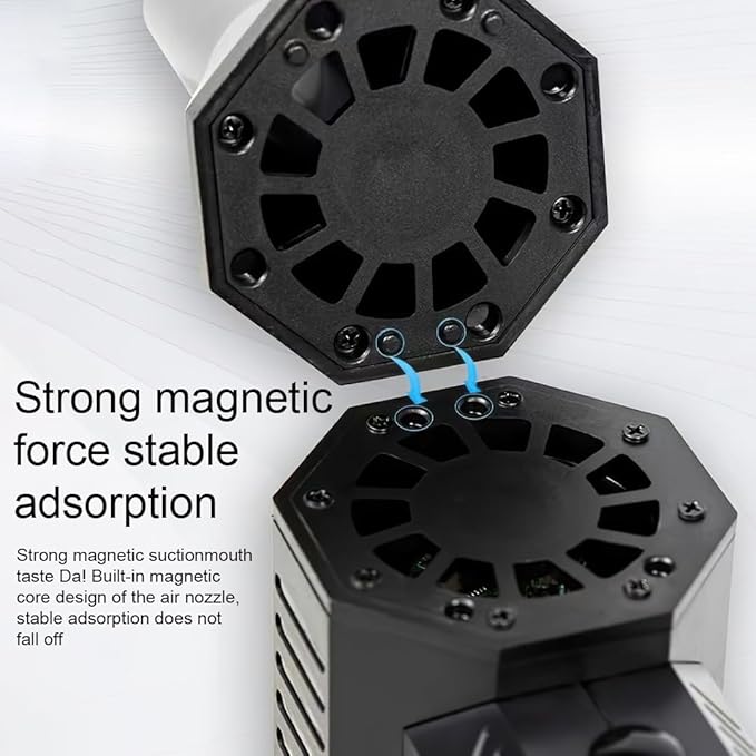Portable Mini Violent Fan, Turbo Fan with 4000mAh Battery, Compressed Air Duster, Stepless Speed Regulation, Dual Outlet, Strong Magnetic Adsorption, 130,000 RPM Brushless Motor