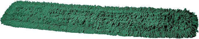 Commercial Dust Mop Replacement Head – 48 x 5 in. Cotton Nylon Reusable Mop Head – Industrial Dust Mop Refill for Floor Cleaning & Janitorial Supplies, Green