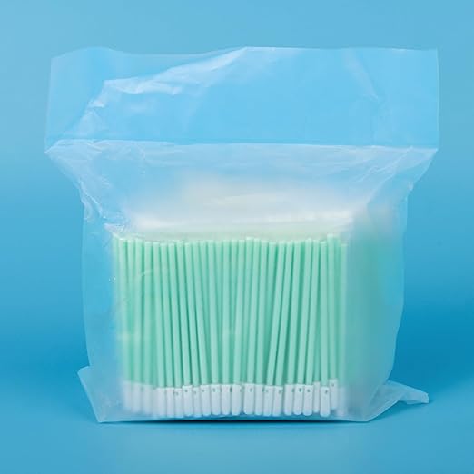 Lint-Free Round Foam Tip Swabs for 2.5mm SC/ST Fiber Optic Connectors and Precision Optical Surfaces, 1000pcs