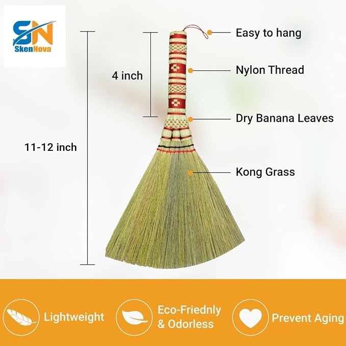 Small & Tiny Dusting Whisk Broom Grass Handmade