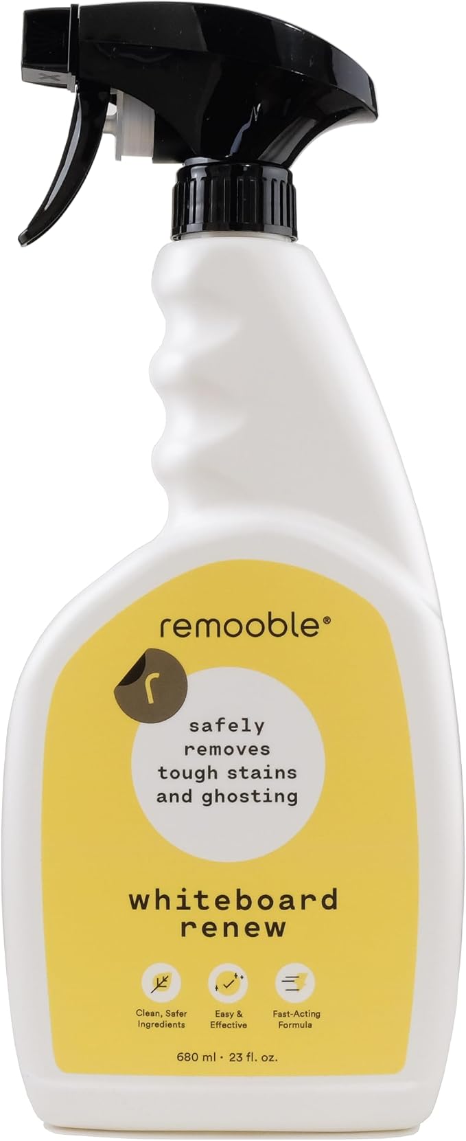 Remooble 12 Pack Microfiber Cleaning Cloth & 23 oz Dry Erase Whiteboard Cleaner Spray - Safely Removes Tough Stains and Ghosting