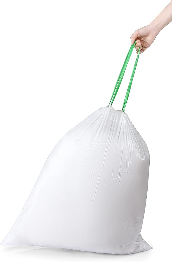 TYPLASTICS Tall Kitchen Drawstring Trash Bags, 13 Gallon, 110 Count