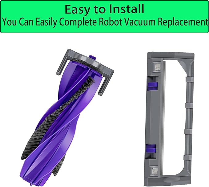 Replacement for Narwal Freo X/Z Brush Set: Replace Parts for Narwal Freo Z Ultra/X Ultra/X Plus Robot Vacuum 1 Tangle-Free Main Brush and 1 Roller Brush Cover