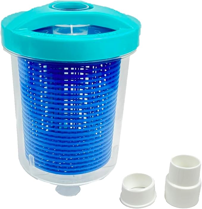 All-in-One Inline Pool Leaf Canister Compatible with Hayward W560 PoolVac Navigator Leaf Catcher Filter with Strainer Basket and 5-Pack Skimmer Socks
