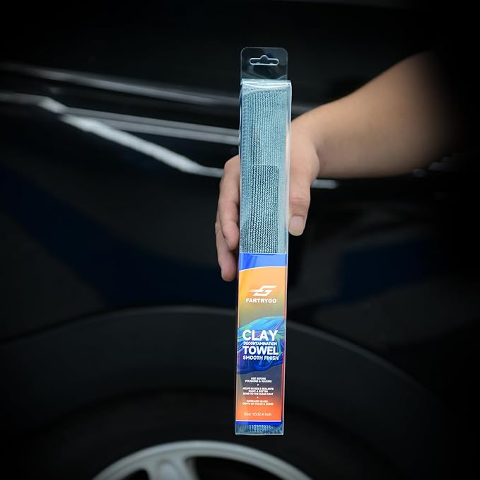 3 Pack Auto Detailing Clay Towel (12" x 12"), Fine Grade Synthetic Clay Bar Alternative for Car Paint & Glass, Vehicle Polishing & Wax Prep Cloth