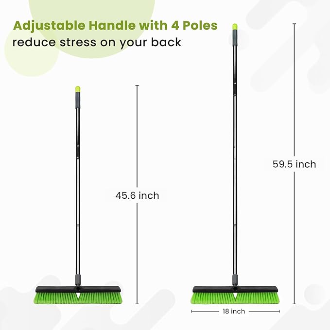 Dust pan and 18" Push Broom