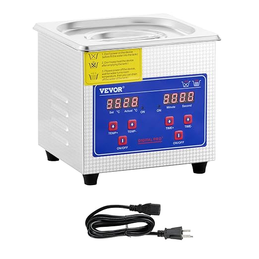 VEVOR 1.3L Professional Ultrasonic Industrial Cleaner with Digital Timer 40kHz Excellent Ultrasonic Cleaning Machine 110V for Jewelry Watch Ring Coin Diamond Eyeglasses Small Parts Cleaning