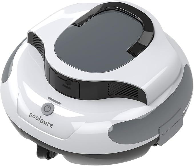 POOLPURE Cordless Robotic Pool Cleaner - Dual 35W Motors, 110Min Runtime, for Above & In-Ground Pools Up to 1000 Sq.Ft, Auto-Parking, Advanced Waterproof Technology 2026