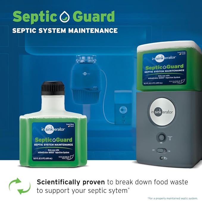 INSINKERATOR Evolution Septic Guard 3/4 HP Garbage Disposal, Advanced Series EZ Connect Continuous Feed Food Waste Disposer and INSINKERATOR BOOST System with Septic Guard
