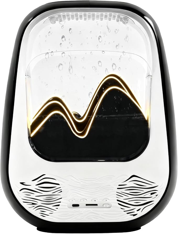 8-in-1 White Noise Sound Machine with Rain Drop Real Sound, Black | Sound Machine with Aroma Diffuser for Sleeping, Stress Relief, Night Light Timer for Bedroom Office Home Hotel SPA Decor
