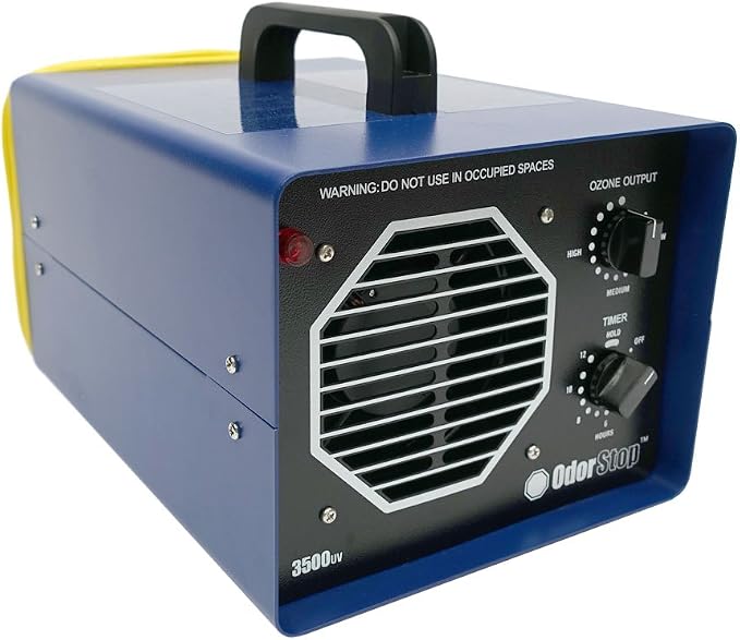 OdorStop OS3500UV-1 Professional Grade Ozone Generator Ionizer for Areas of 3500 Square Feet+, For Deodorizing Medium to Large Spaces Such as Homes and Offices (3500 sq ft + UV)