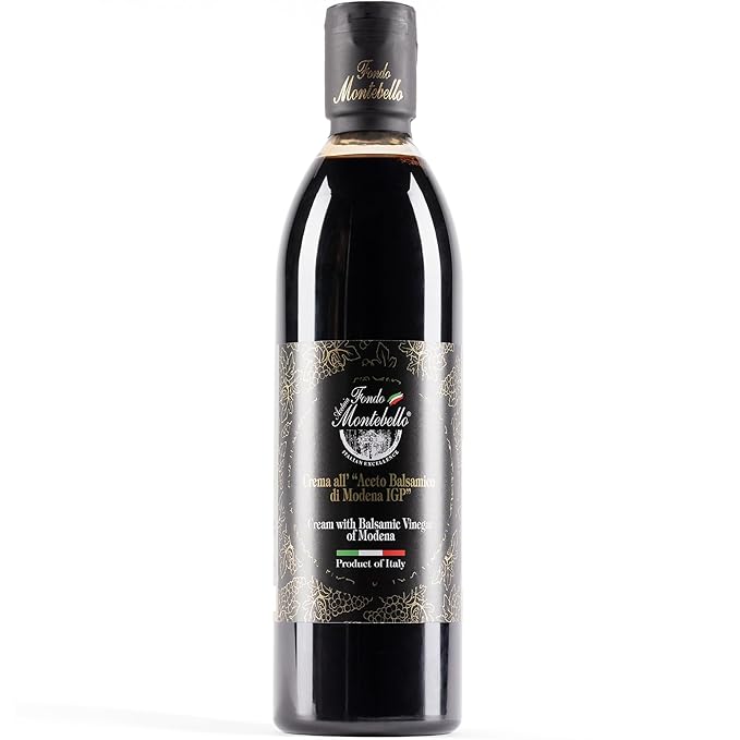 Aged Balsamic Glaze 16.9 fl.oz. (500 ml), High Density Balsamic Vinegar Glaze Drizzle, Cream with Balsamic Vinegar of Modena, Sweet Reduction Glaze - Imported from Italy