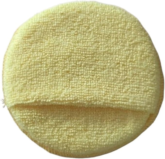 Compatible for 5Pcs Car Detailing Applicator Pads Care Foam Sponges Cleaning Tools Waxing Polish Soft Microfiber Round Pocket(Yellow)