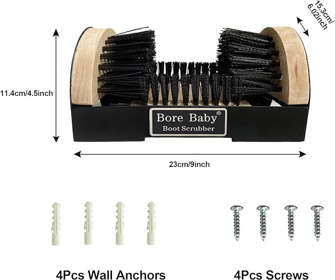 Boot Scrubber Brush - Boot Scraper Outdoor Heavy Duty Entryway Boot & Shoe Mud Cleaner Brush(2packs)