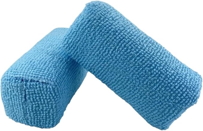Compatible for 9cm Blue Basic Microfiber Clothes Waxing Applicator Ceramic Coating Sponge(20 PCS Blue)