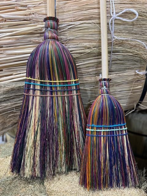 The Homestead Farmhouse Broom - Handmade in The Arkansas Delta This All Natural Broomcorn Broom is Well Suited for Your Farmhouse, Lobby or barn. Can be Used Both Indoors and Outside.