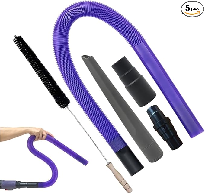 Dryer Vent Cleaner Kit with Extra-Long Flexible Crevice Tool for Shark Navigator NV350 Rocket HV300 HV301 HV322 HV371 HV372 Stratos AZ3002 Rotator NV500 NV501 (Replacement Vacuum Attachments)