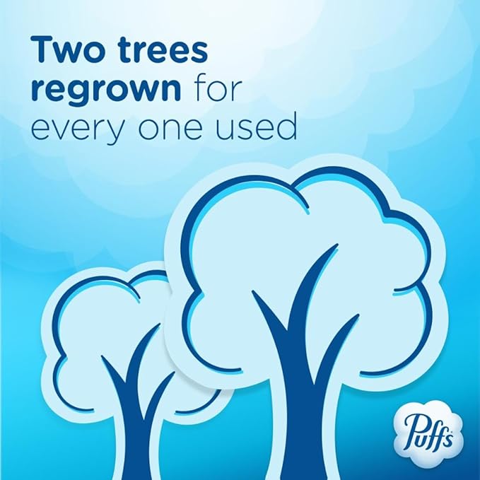 Puffs Ultra Soft Facial Tissues, 24 Family Boxes, 124 Tissues per Box