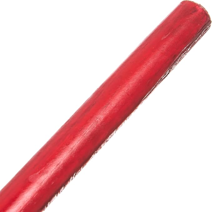 Flo-Pac Compact Corn Fiber Utility Broom with Wire-Wrapped Bristles and Red Handle, 33 Inches, Red (Pack of 3)