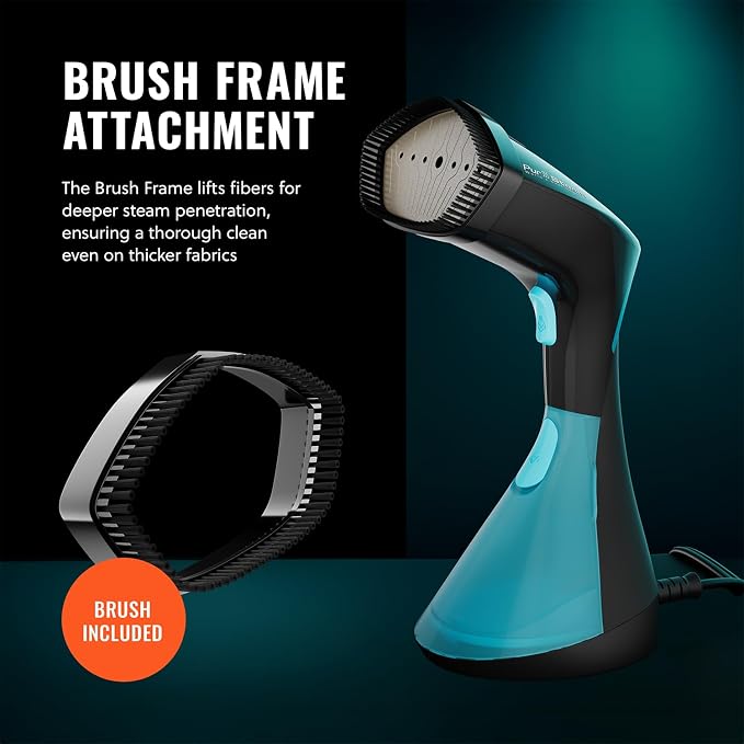 PurSteam Handheld Garment Steamer – 30-Sec Heat-Up, 3 Steam Settings | 1650W | 25-Min Continuous Steam | 8.45 oz Removable Tank | Ceramic Soleplate | Auto Shut-Off | Portable for Home & Travel