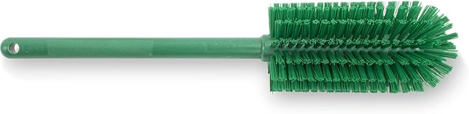 SPARTA Large Water Bottle Brush Ideal for Wide-Mouth Jars, Bottles and Tumblers, Dishwashing Tool with Handle for Home and Commercial Kitchens, Plastic, 16 Inches, Green, (Pack of 4)