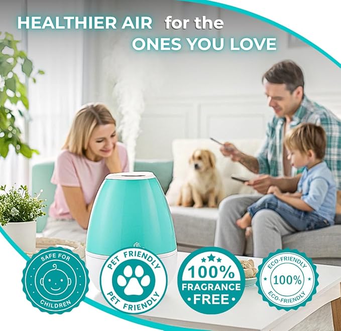 Skyis 24 pack Humidifier Cleaning Tablets Diffuser Cleaner for Stains Residue & Mineral Deposits Improves Mist Flow & Device Care Simple Drop In Formula