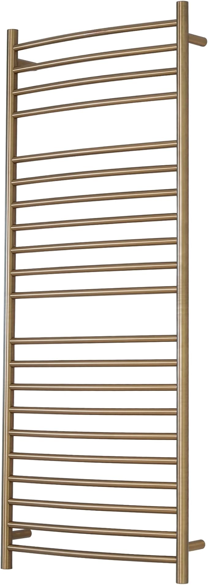 Electric Towel Warmer - Wall Mounted Bathroom Heated Towel Rack, Plug-in Design & Brushed Stainless Steel Finish Gold 21 Bar