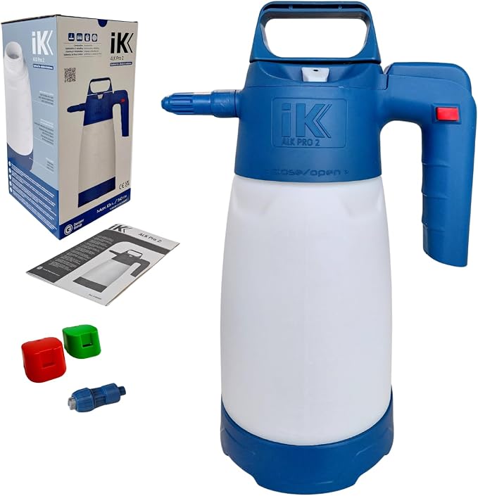 IK ALK Pro 2 – Professional Sprayer for Alkalines, Alcohols & Ketones – Pump Sprayer 50 oZ – Adjustable Nozzle, Safety Lock, Translucent Tank – Ideal for Cleaning & Disinfection
