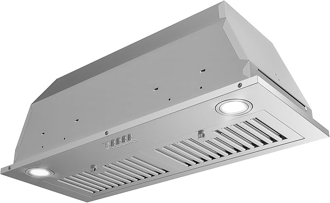 COSMO COS-30IRHP 30 in. Lumin Collection 380 CFM Ducted Insert Range Hood, Button Controls, LED Lights, Stainless Steel